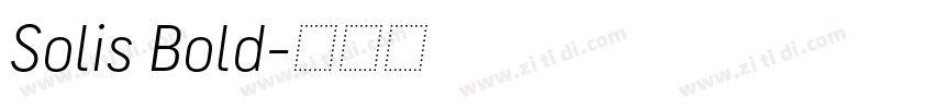 Solis Bold字体转换
